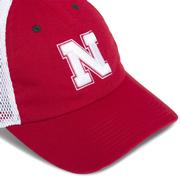 Nebraska Adidas Logo Slouch Trucker Hat